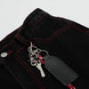 Chained Stitched Easy Cut Wide Denim