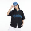 Baseball Stitch Embroidered Collar Top
