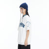 Baseball Stitch Embroidered Collar Top