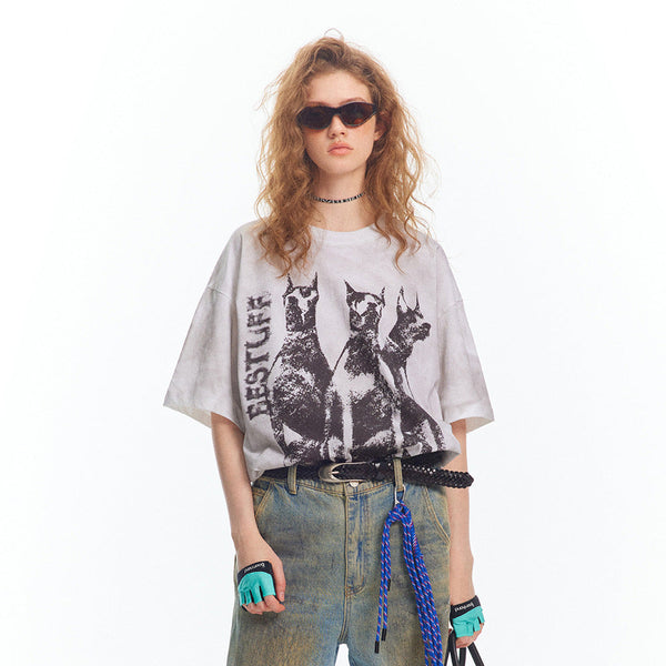 Heritage Doberman Print Everyday T-Shirt alternatif görünüm