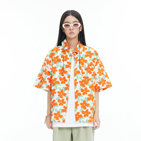 Tropical Bloom Trendy Short Sleeve Top