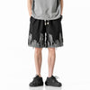 Cat Hue Patchwork Denim Shorts