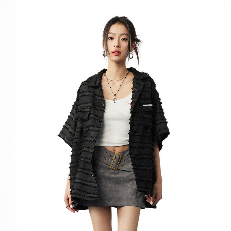 Standout Casual Short Sleeve Woven Top