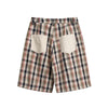 Offset Pleat Wide Shorts