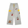 Cartoon Stitch Plaid Wide-Leg