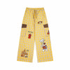 Cartoon Stitch Plaid Wide-Leg
