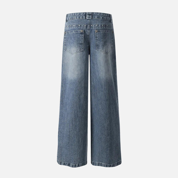 Chic Bell Leg Rock Stud Trousers alternatif görünüm