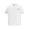 Color Block Thread-Work Now-Style Crewneck T-Shirt