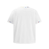 Color Block Thread-Work Now-Style Crewneck T-Shirt