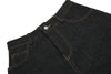 Wide Leg Leopar Desenli Jean Şort, yakın çekim — Navra Wear