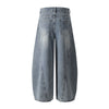 Paint Splash Wide Denim Trousers