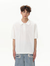 Mono-Color Color European Collar-Knit T-Shirt
