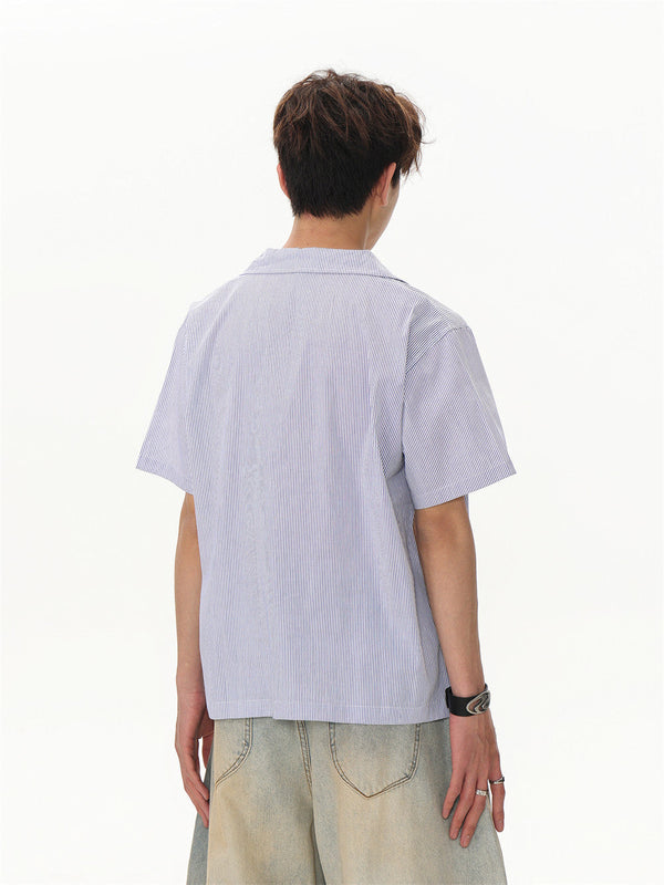 Abstract Figure Vertical Stripe Top alternatif görünüm