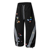 Wide Leg Çizgili Jogger, yan görünüm — Navra Wear