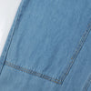 Faded Metro Denim Bell-Leg Utility Denim