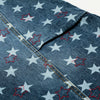 Men 2000s Metro Stellar Print Bell Leg Denim