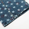 Men 2000s Metro Stellar Print Bell Leg Denim
