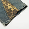2000s Heritage Mosaic Wild Print Bell Leg Denim
