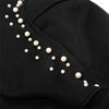 Beaded Hood Plush Cropped Sweatshirt
