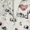 Creature Print Zip Hood Sweatshirt
