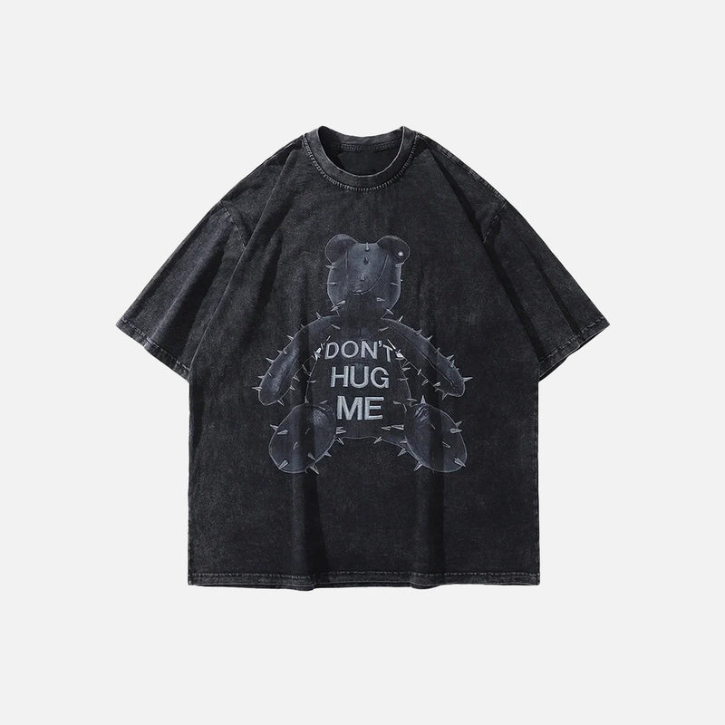 Relaxed-Cut Retro-Faded Ursus Distress-Washed T-Shirt