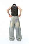 İspanyol Paça Western Baskılı Jean Pantolon, stil görünüm — Navra Wear