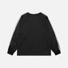 Old School Sharp-Cut Easy-Fit V-Neck Long Sleeve Sport T-Shirt