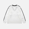 Old School Sharp-Cut Easy-Fit V-Neck Long Sleeve Sport T-Shirt