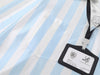 Polished Multi-Stripe Relaxed Fit V-Neck Long-Sleeve T-Shirt