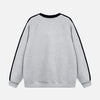 Sharp-Cut Letter Print V-Neck Long Sleeve T-Shirt