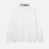 Urban-Edge Color Block Stand Collar Long Sleeve T-Shirt