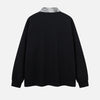 Urban-Edge Color Block Stand Collar Long Sleeve T-Shirt
