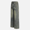 Fashionable Rinse Faded Denim Classic Leg Denim