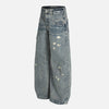 Metro Rebel Faded Rinse Denim Bell Leg Denim
