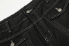 Split Design Coated Denim