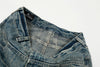 Yıkanmış Yırtık Detaylı İspanyol Paça Jean Pantolon, detay görünüm — Navra Wear