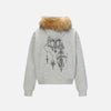 Tag Art Fur Zip Hood