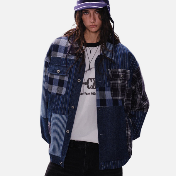 Metro Artisan Blend Houndstooth Denim Jacket