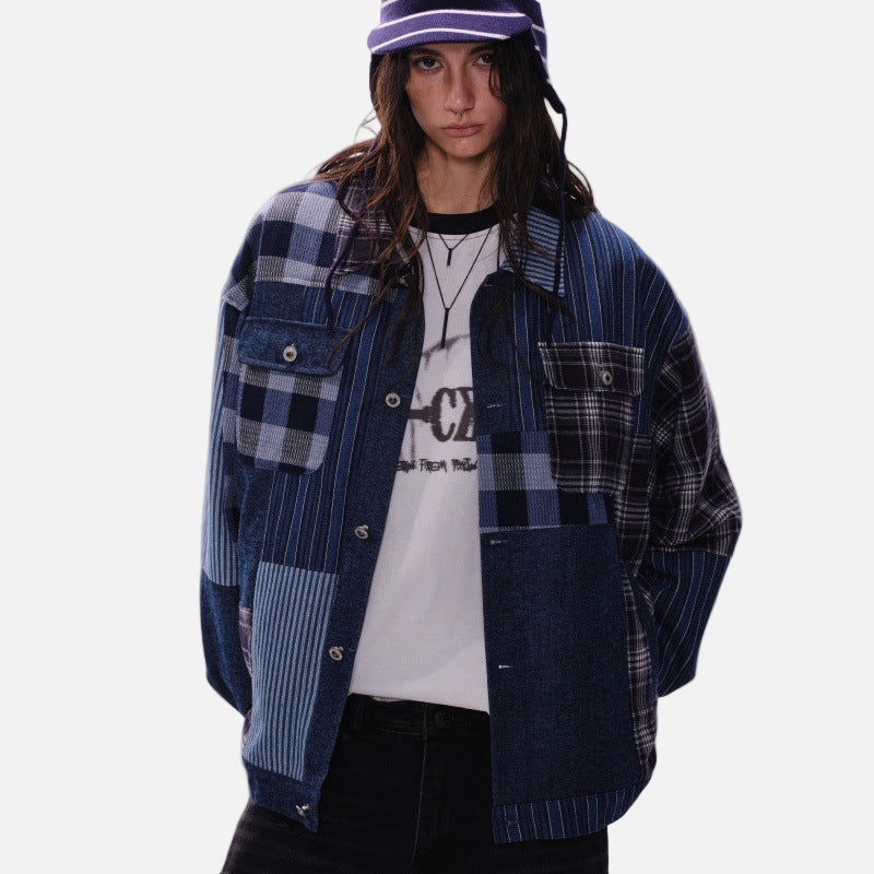 Metro Artisan Blend Houndstooth Denim Jacket
