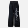 Wide Leg Gotik Baskılı Jogger, arka görünüm — Navra Wear