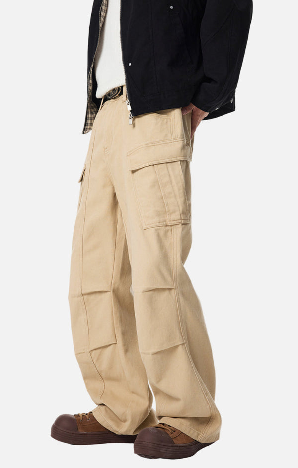 Western Style Classic Leg Pintuck Utility Denim alternatif görünüm