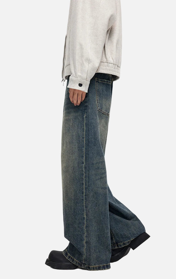Western Style Bell Leg Classic Rinse Denim alternatif görünüm