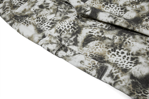 Urban Snake Camo Batik Denim Jeans alternatif görünüm