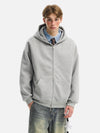 Solid Heavy Double Zip Hood