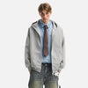 Solid Heavy Double Zip Hood