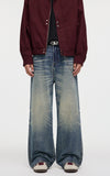 Western Baskılı Jean Pantolon, yakın çekim — Navra Wear