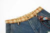 Colorful Bell-Leg Utility Denim Trousers
