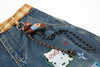 İspanyol Paça Jean Pantolon, detay görünüm — Navra Wear