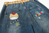 İspanyol Paça Jean Pantolon, yan görünüm — Navra Wear