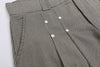 Vintage Wide Leg Ekose Şort, detay görünüm — Navra Wear